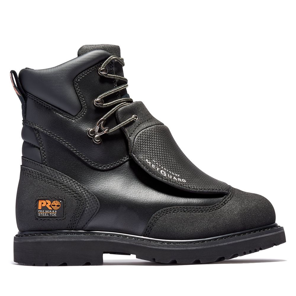 Timberland Mens Work Boots PRO® Met Guard 8" Steel Toe - Black - India OZ3740698